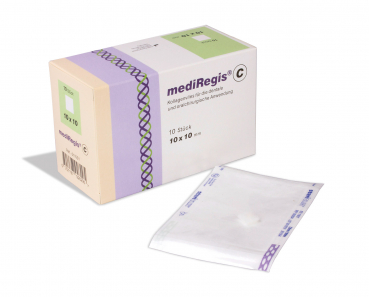 mediregis® porcine Kollagenvliese, 10x10 mm